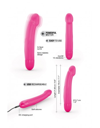 Vibro rechargeable Real Vibration rose M 2.0 - Dorcel