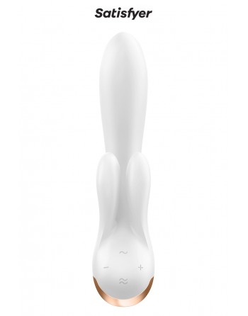 Vibro Rabbit connecté Double Flex blanc - Satisfyer