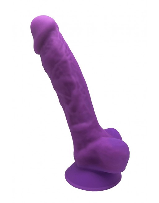 Gode double densité violet 17,5 cm - SilexD