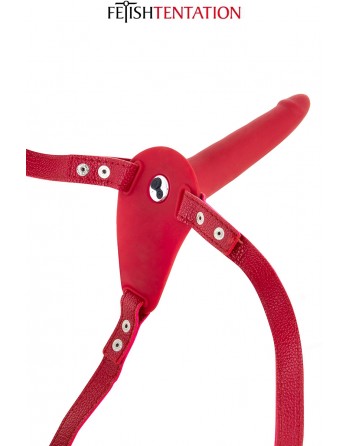 Gode ceinture rouge vibrant Fetish Tentation