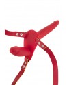 Double gode ceinture rouge - Fetish Tentation