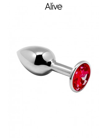 Plug métal bijou rouge L - Alive