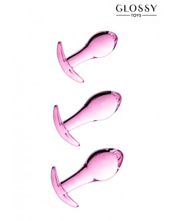 Coffret Plugs Anaux en Verre - Glossy Pink N°17