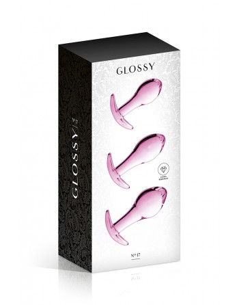 Coffret Plugs Anaux en Verre - Glossy Pink N°17