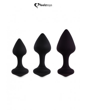 Coffret 3 Plugs Anaux - Bibi Black