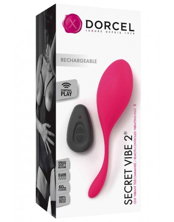 Œuf  Vibrant Télécommandé Secret Vibe 2® - Fuchsia - Dorcel