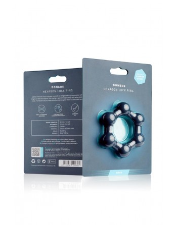 Cockring Hexagone Billes Acier - Boners