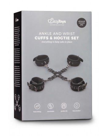 Kit d'attaches Chevilles et Poignets - Hogtie - Easytoys