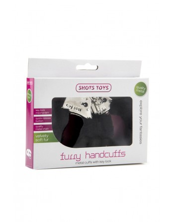 Menottes Furry Handcuffs - Noire - Shots Toys