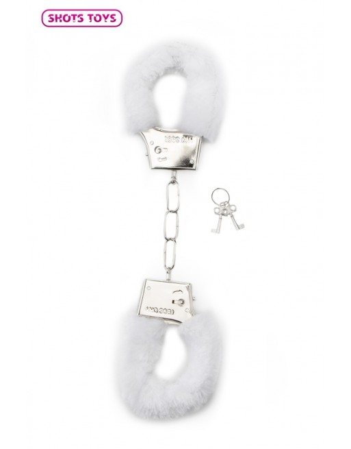 Menottes Furry Handcuffs - Blanche - Shots Toys