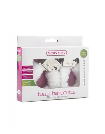 Menottes Furry Handcuffs - Blanche - Shots Toys