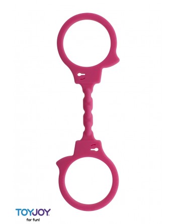 Menottes Stretchy Fun - Silicone Rose - Toysjoy