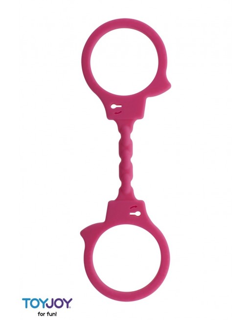 Menottes Stretchy Fun - Silicone Rose - Toysjoy