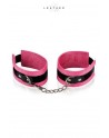 Menottes de Poignets - Rose et Noir - Leather SM