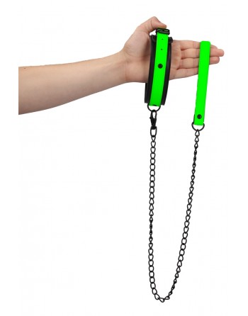 Collier Réglable et Laisse phosphorescentes - Glow In The Dark - Ouch !