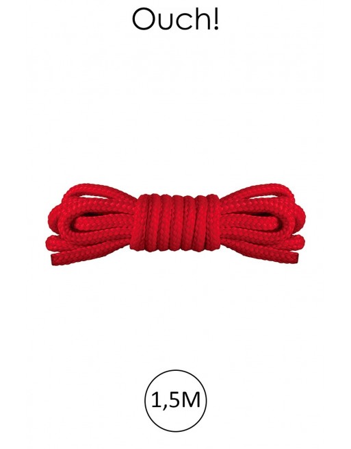 Corde Japanese Mini Rope 1,5M - Rouge - Ouch!