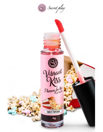 Gloss sexe vibrant Pop-Corn 100% comestible - V. Kiss