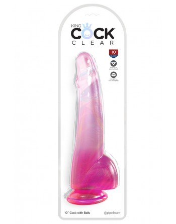 Gode Pink XXL 27,9cm - King Cock® Clear