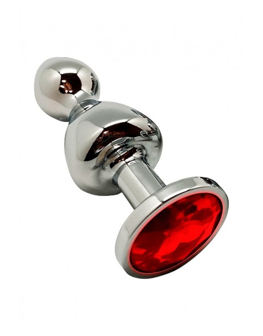 Plug Anal Métal Bijou Rouge - Lollypop L