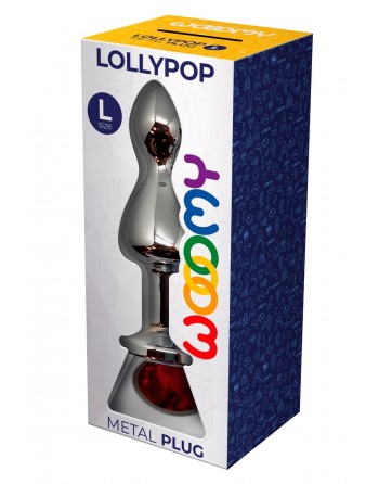 Plug Anal Métal Bijou Rouge - Lollypop L