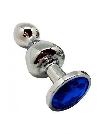 Plug Anal Métal Bijou Bleu - Lollypop L