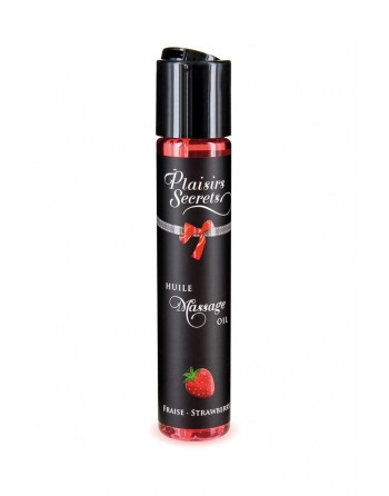Huile de massage gourmande fraise 59 ml - Plaisirs Secrets
