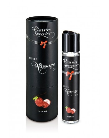 Huile de massage gourmande litchi 59 ml - Plaisirs Secrets