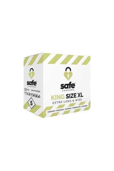 Boîte de 5 Préservatifs - Safe® King Size XL