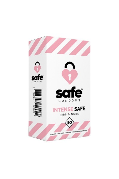 Boîte de 10 Préservatifs - Intense Safe® Ribs & Nobs