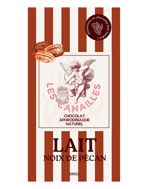 Chocolat au lait noix de pécan - Tablette 100g - Les canailles