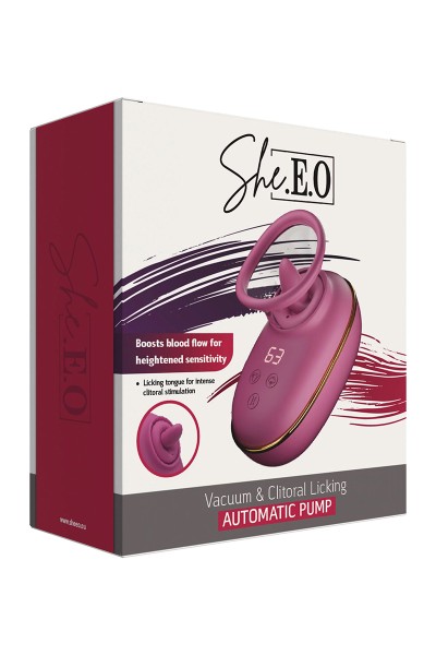 Pompe clitoridienne avec léchage et vibrations - She.E.O