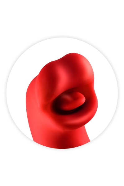 Vibromasseur rabbit 3-en-1 Kissy rouge - Yoba