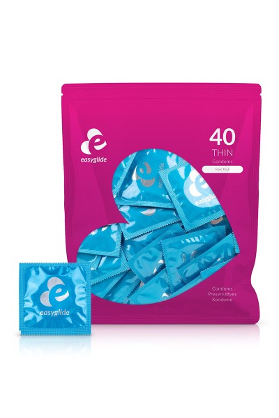 40 préservatifs Extra Fins - EasyGlide