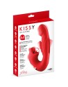 Vibromasseur rabbit 3-en-1 Kissy rouge - Yoba
