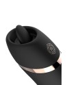 Stimulateur 2 en 1 avec langue vibrante - Rosy Gold