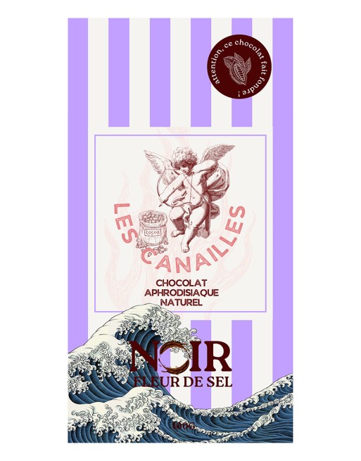 Chocolat noir fleur de sel - Tablette 100g - Les canailles