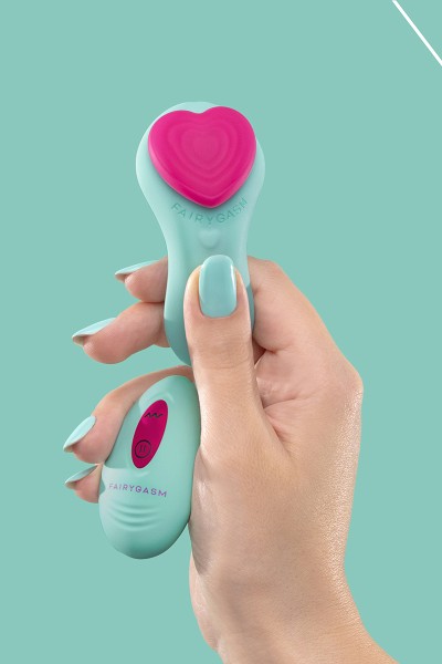Stimulateur télécommandé de culotte HeartGem vert - FairyGasm