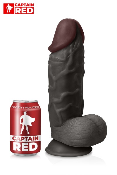 Gode XXL The Strong Black 26 x 6,5 cm - Captain Red
