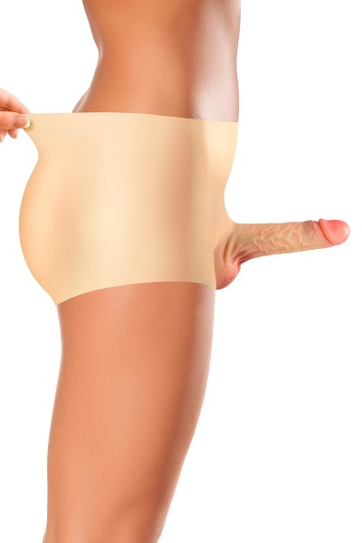 Culotte avec gode réaliste creux
