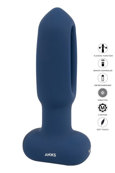 Plug anal vibrant avec langue oscillante - Anos