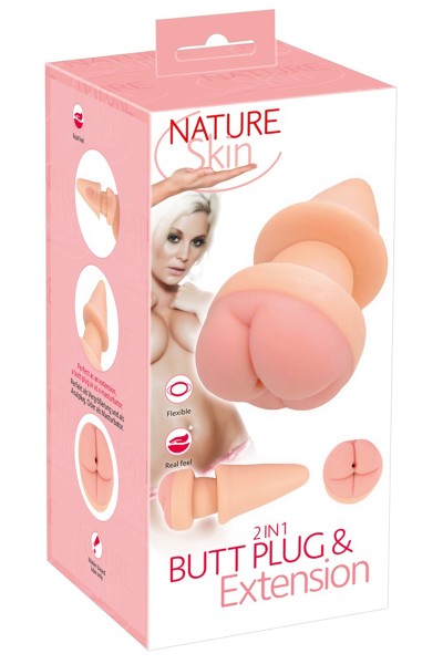 Extension de pénis  plug anal - Nature Skin