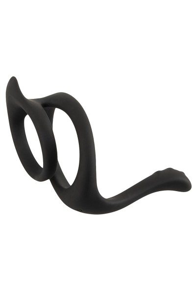 Cock  Ball Ring liquid silicone avec écarteur de périnée - Erecto