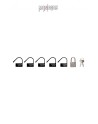 6 Cadenas  noir - Mancage