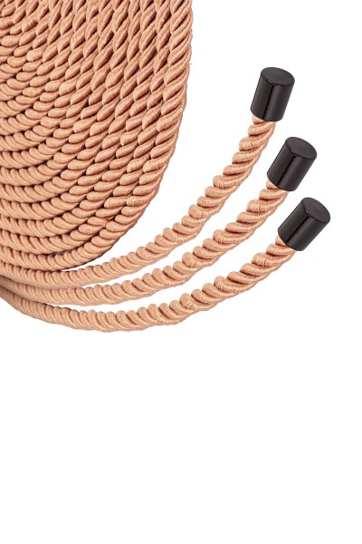 Coffret 3 cordes de bondage Premium - Rosy Gold