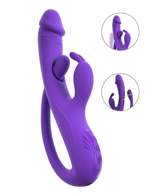 Vibro Rabbit avec tickler flexible - Sweet Smile