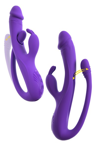 Vibro Rabbit avec tickler flexible - Sweet Smile