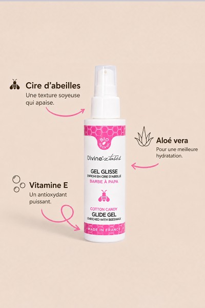 Lubrifiant Bio Barbe à papa 100ml - Divinexstases