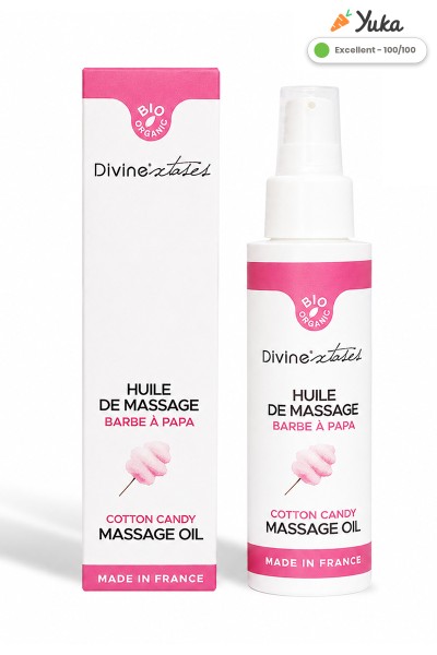 Huile de massage BIO barbe à papa - Divinextases