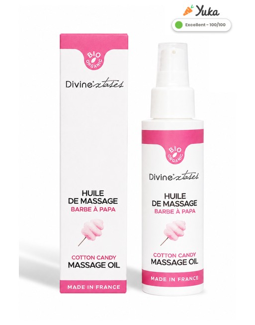 Huile de massage BIO barbe à papa - Divinextases