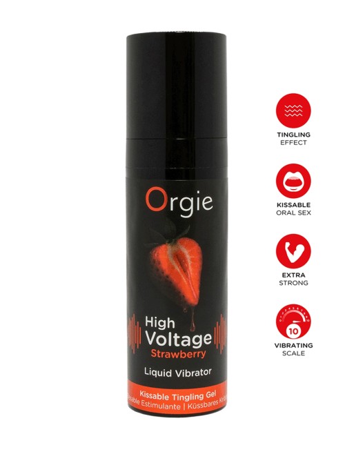 Gel d'excitation High Voltage Liquid Vibrator Fraise - Orgie